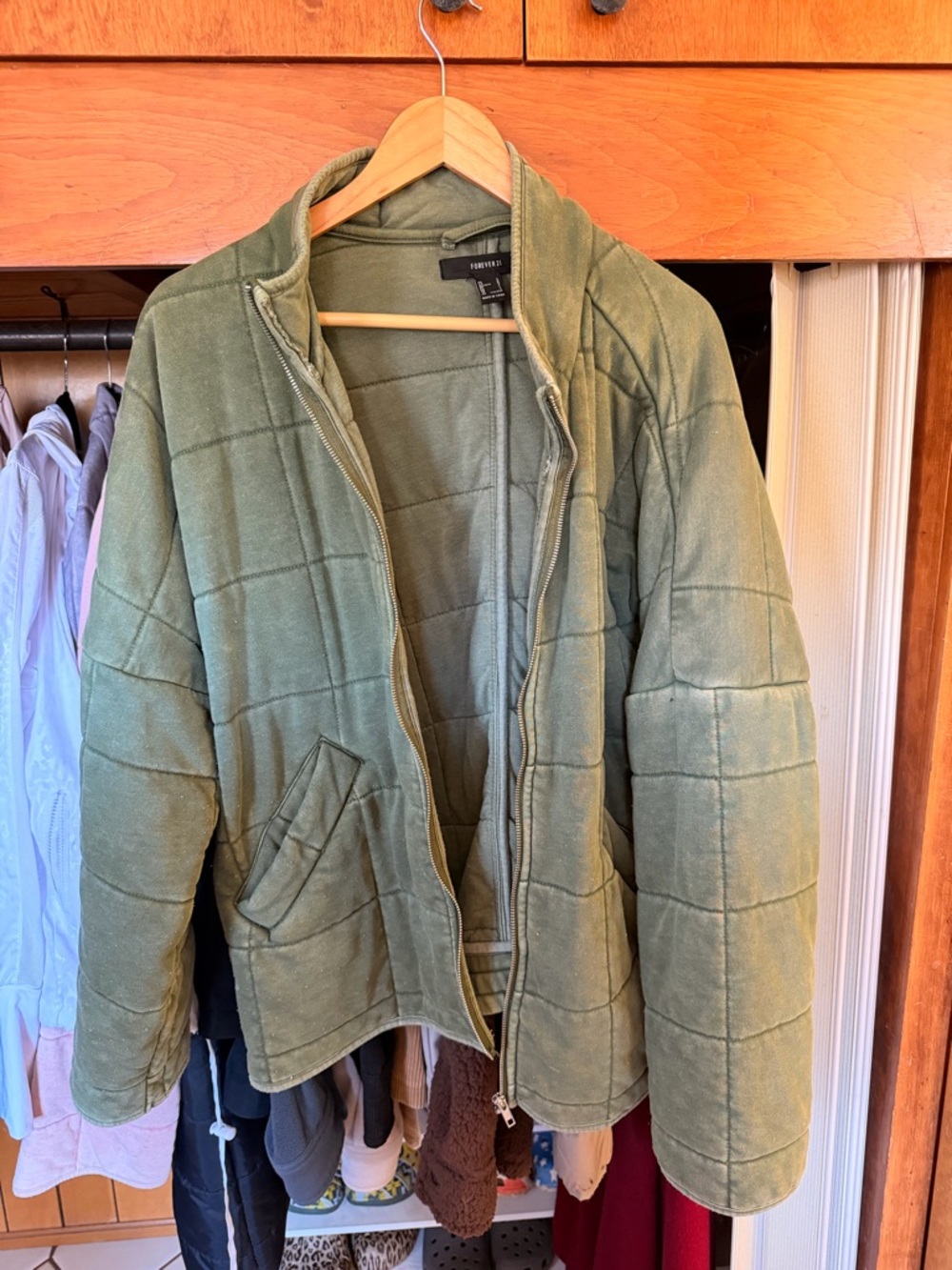 Forever 21 Olive Green Lightweight Jacket